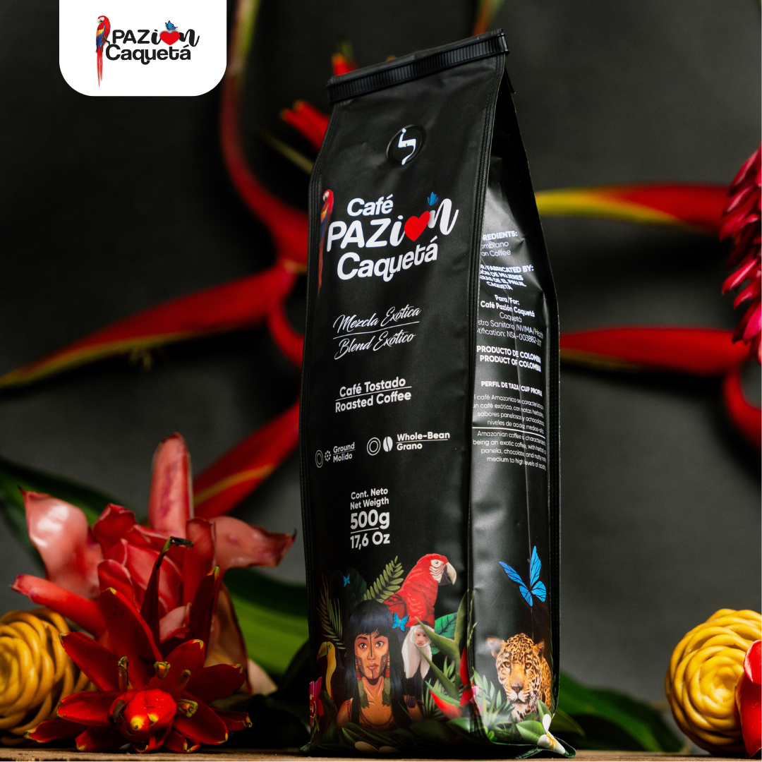 Café Pazión Caquetá Indigena Mezcla Origen Amazonico x500gr